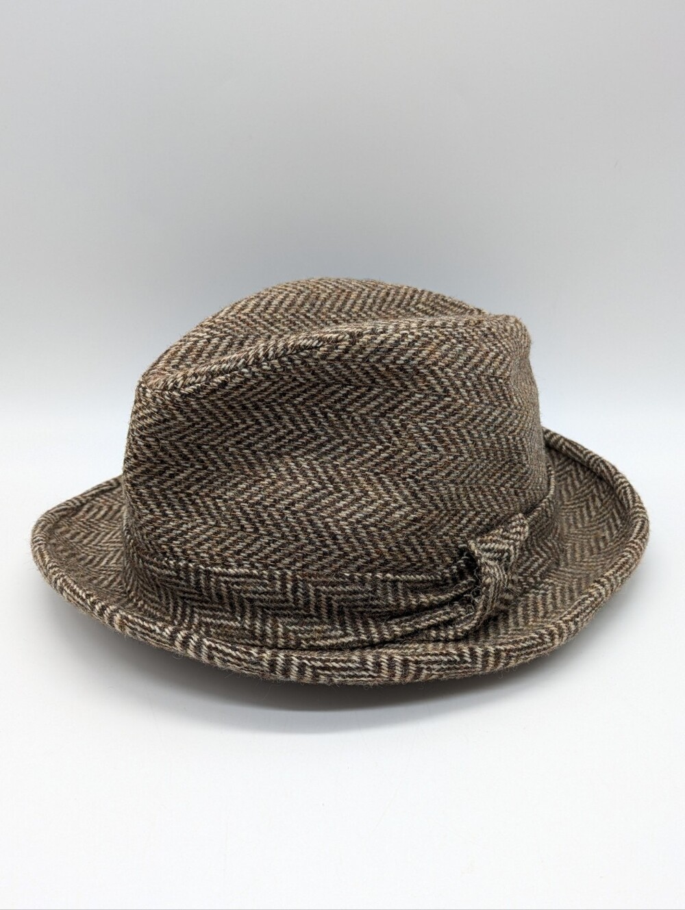 Vintage Stetson Brown Tweed Fedora Hat